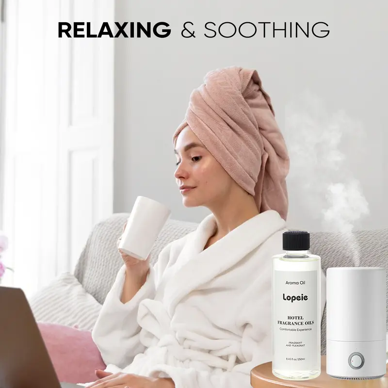 Lopeie Hotel Diffuser Oil Refill Inspired By The Ritz-Carlton Hotel- 250 ml 8.45 fl oz -Aromatherapy Essential Oil- Lemon,Lavender&Wood Notes-Ideal for Ultrasonic And Waterless Diffusers Pleasant Fragrant