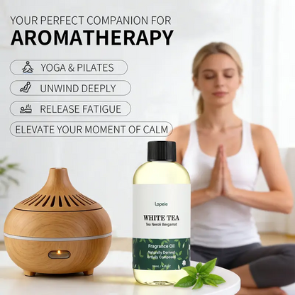 Lopeie Hotel Diffuser Oil Refill Inspired by The Ritz-Carlton Hotel - 118ml 4.1 fl oz - Aromatherapy Essential Oil-White Tea, Neroli & Bergamot – Ideal for Ultrasonic and Waterless Diffusers Pleasant Fragrant